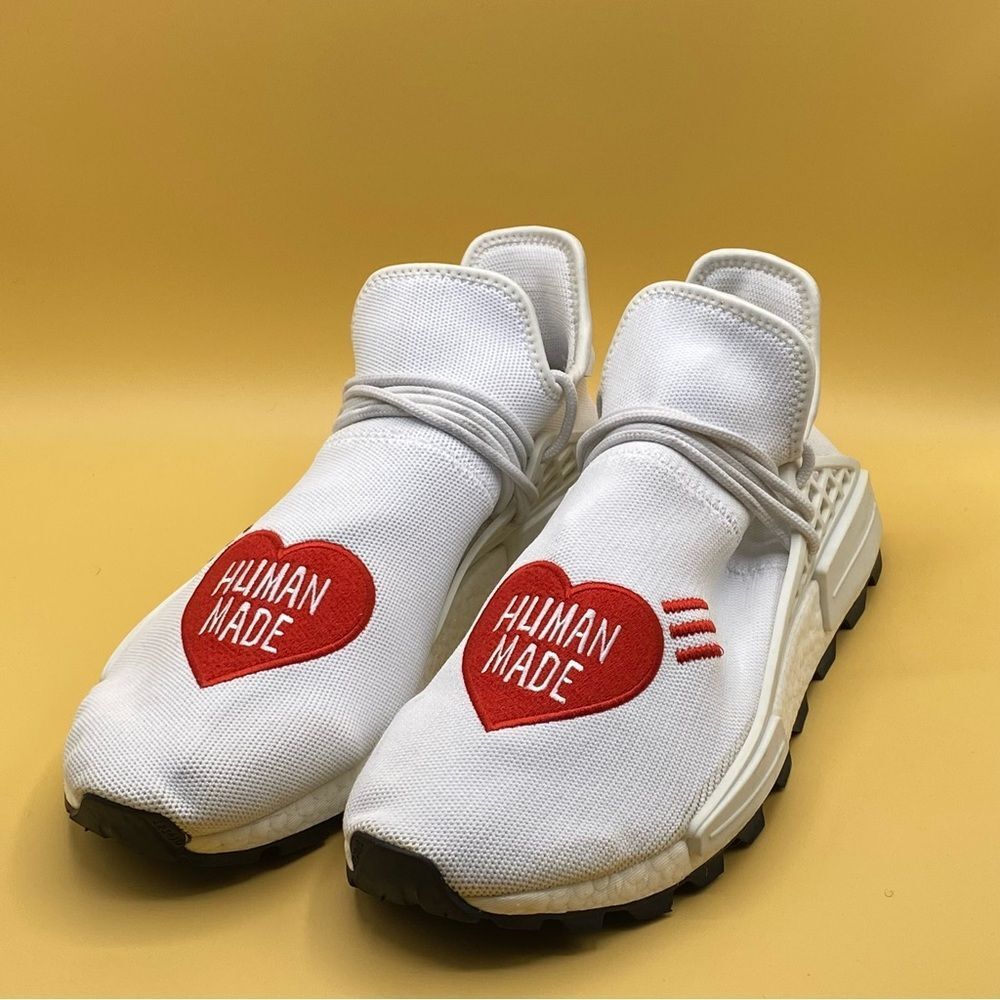 Human Made White and Red Sneakers